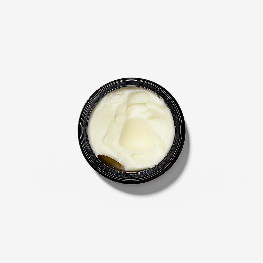 Jar of whip crackin texture on a light gray background